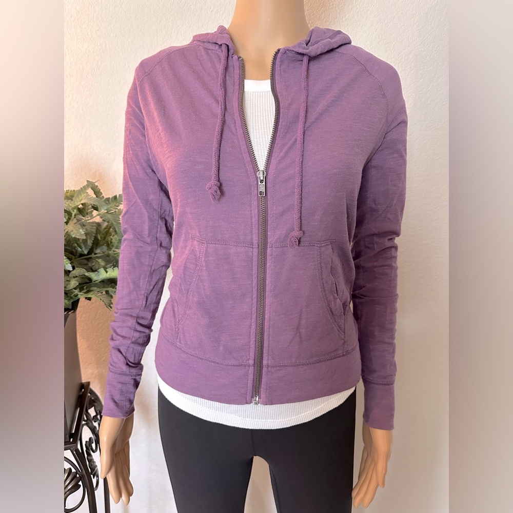Women's Purple Full Zip Lightweight Cotton Jacket with Pockets. Size XS.